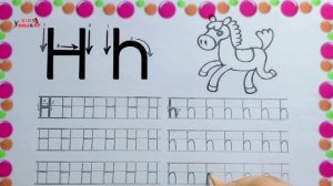 Tracing Alphabet Hh | Alphabets Practice For Toddlers | How to Write Small And Capital Letter Hh