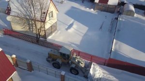 Снежная осень 2021. Чистим дороги в СНТ