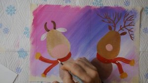 Рисунки по трафарету//Просто и быстро