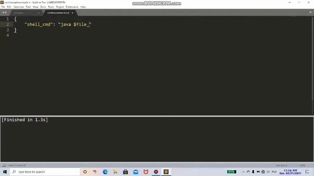 How to run java code on SublimeText3 editor