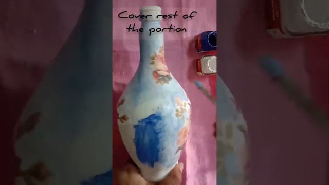what is Decoupage??// ?Easy Decoupage Bottle Diy at Home!!? смотреть онлайн