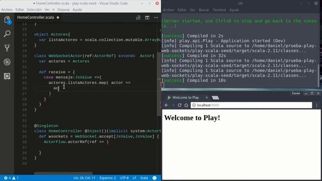 PlayCast #1 Chat con Play framework, WebSockets, Akka y Scala смотреть онлайн