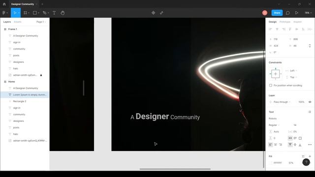Designer Community Landing Page UI Time lapse смотреть онлайн