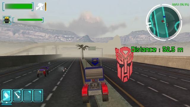 Transformers The Game PSP Часть 10 Погоня по Автостраде