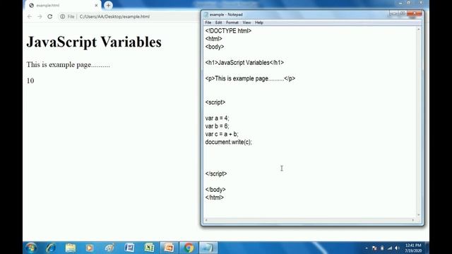 Local and global variables in javascript by Non Stop Learning