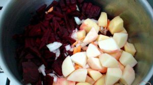 Быстрый постный борщ