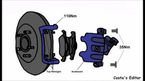 Ford Mondeo IV Turnier 2.0 TDCi 103 kW03/2007-01/2015 Bremsen hinten wechseln Anzugsdrehmomente