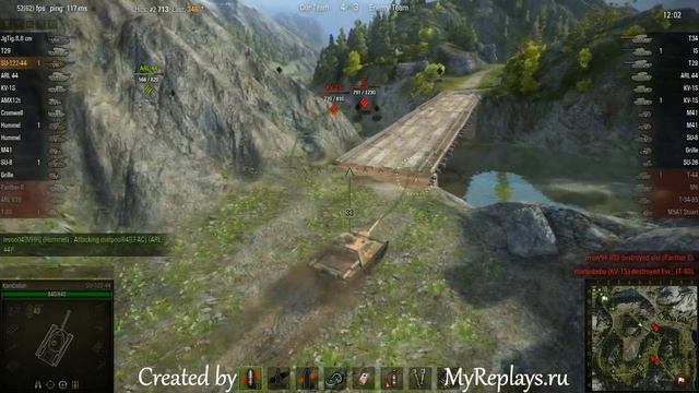 WOT: Mauntain Pass - SU-122-44 - 3 frags смотреть онлайн