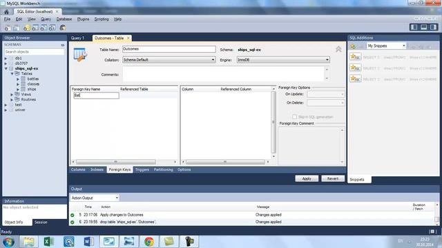 Создание таблиц в СУБД MySQL  средствами MySQL Workbanch