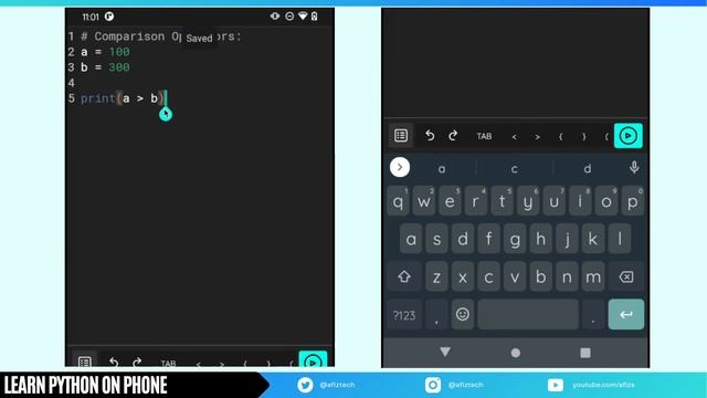 Python on Phone: 8 Comparison operators in Python #python #dcoder #Operators смотреть онлайн