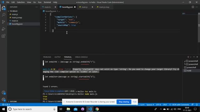 How to fix Typescript compiling error (Try changing the 'lib' compiler option to 'es2015' or later)