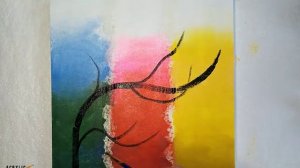 лёгкая техника рисования акрилом с помощью ватных палочек и губки /Acrylic painting