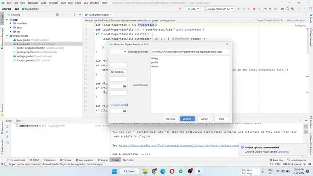How to Build App Bundle in Flutter Using old KeyStore in Android Studio