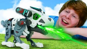 Видео про игры для детей с роботами! Новые роботы игрушки YCOO - Распаковываем и собираем БИОПОД!