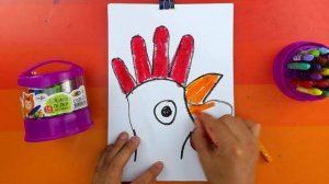 Как нарисовать ПЕТУШКА из руки - рисуем с РыбаКит