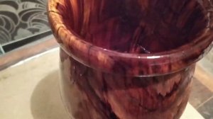 Большой бокал из дерева. Слива. Amazing Woodturning.Wood glass of plum.