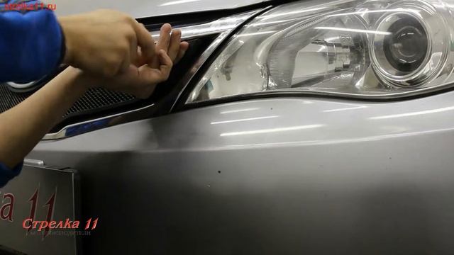 Защита радиатора SUBARU IMPREZA III 2007-2011г.в. (Черный) - strelka11.ru смотреть онлайн