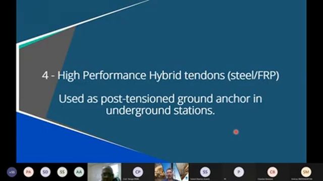 Virtual Training Session on High Performance Steel & Composite Anchors In Tunnelling Industry
