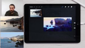 Бесплатный мастер-класс по иллюстрации в Procreate «Этюд в лиловых тонах»