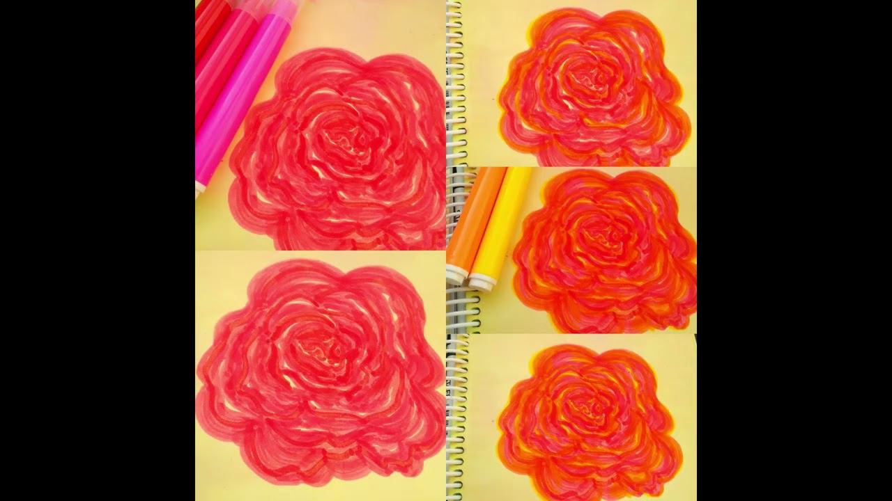 Lesson ROZA of yellow background