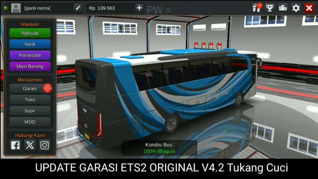 KODENAME GARASI BUSSID V4.2‼️ GARASI ETS2 ORIGINAL‼️ ANIMASI TUKANG CUCI BUSSID 🇮🇩
