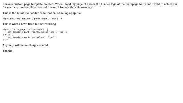 Wordpress: Use of IF statement in Header file