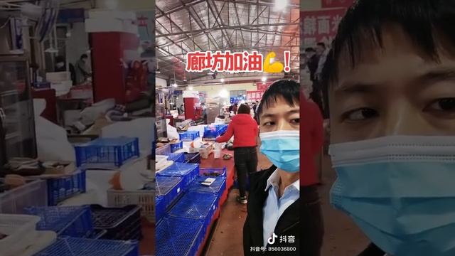 An empty market in Langfang, a city in China's Hebei province, due to the Covid-19 lockdown