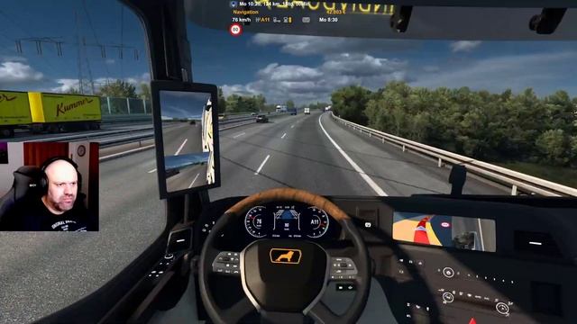 ETS2 1.46 - Promods 2.64 - Frankfurt - Stuttgart Airport * (MAN TGX 2020) смотреть онлайн