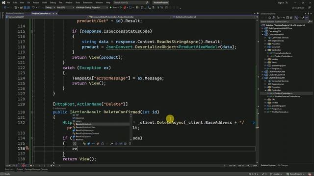 How To Consume WEB API in ASP.NET Core MVC | Consuming Web API | ASP.NET Web API | Delete Data