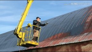 Безвоздушная покраска ангара