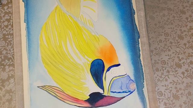 Рыбка ангел акварелью смотреть онлайн