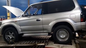 Prado 90 замер мощности 5vz-fe turbo gtx2867 gen2 1.1bar 63mm exhaust