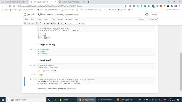 10.2: Python Bootcamp for Beginners: Input() function in Python