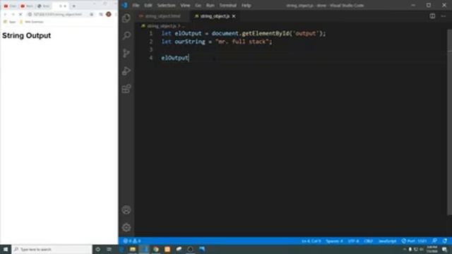 JavaScript - String object Properties and Methods