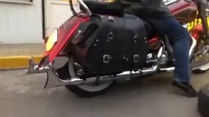 Yamaha Road Star xv 1600 огонь с труб