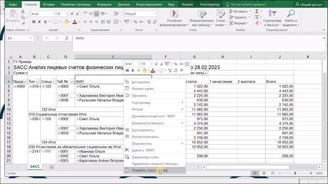 Анализ лицевых счетов физических лиц по бюджетам смотреть онлайн