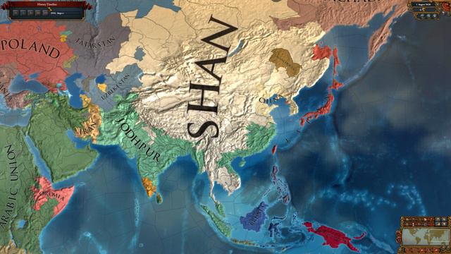 Europa Universalis 4 AI Timelapse - The Latest of the Longest Mod 2020-5020 смотреть онлайн