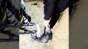 Колеса на лыжу снегохода