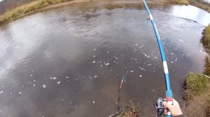 Ловля хариуса осенью! На малой реке. На удочку.