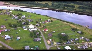 Красота Коми природы. Там, где Нёбъю встречается с Вычегдой. Съемки с квадрокоптера.