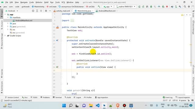 Go To Any Url On Button Click in Android Studio || JAVA смотреть онлайн