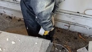 Напыление ппу на потолок. Совет как не получить перерасход материала.