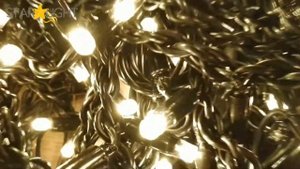 Обзор уличной гирлянды Бахрома Свисающие нити 10 метров. Внешняя гирлянда для дома