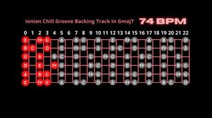 Ionian Chill Groove Backing Track in Gmaj7