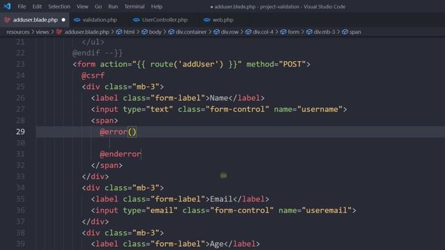 Laravel Form Validation Tutorial in Hindi / Urdu