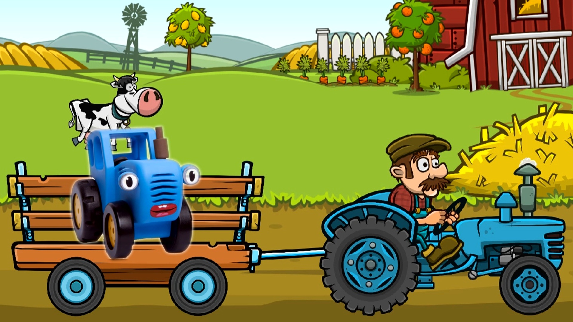 Видео про трактор для детей. Трактор Павлик. Синий трактор. Синий трактор. На ферме.