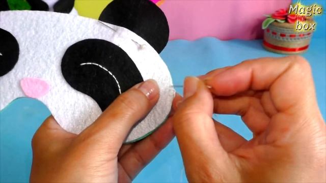 Как сделать маску для сна своими руками панда из фетра МК смотреть онлайн