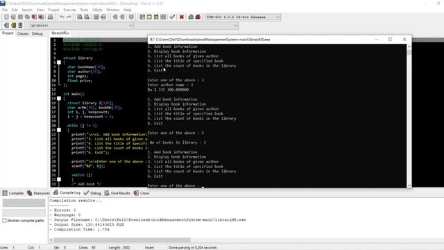 Book Management System In C With Source Code | Source Code & Projects