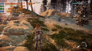 Horizon Zero Dawn vs GTX 1050 Ti / i3-8100 on H310 / 24GB DDR4 [MSI Afterburner]