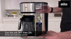 Braun MultiServe Coffee Machine - How To Troubleshoot Your Machine